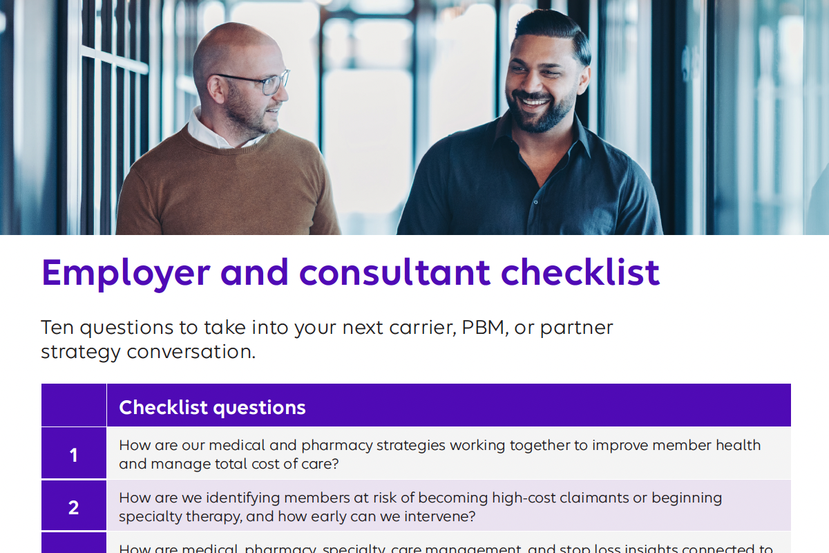 Employer and consultant checklist